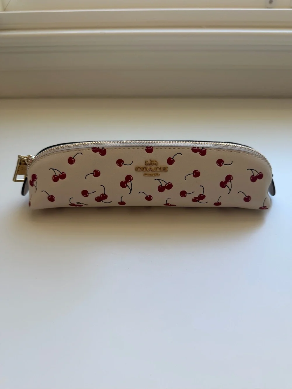 Coach Pencil Case With Cherry Print
